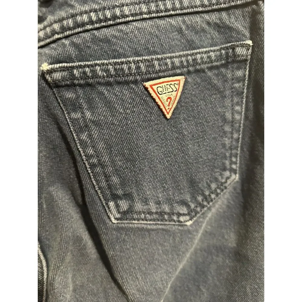 Vtg 90's Guess Georges Marciano Mom‎ Jeans High Waist Denim Ankle Zip 31 28x28